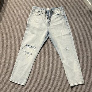 Frame Denim Faded Blue Straight Jeans